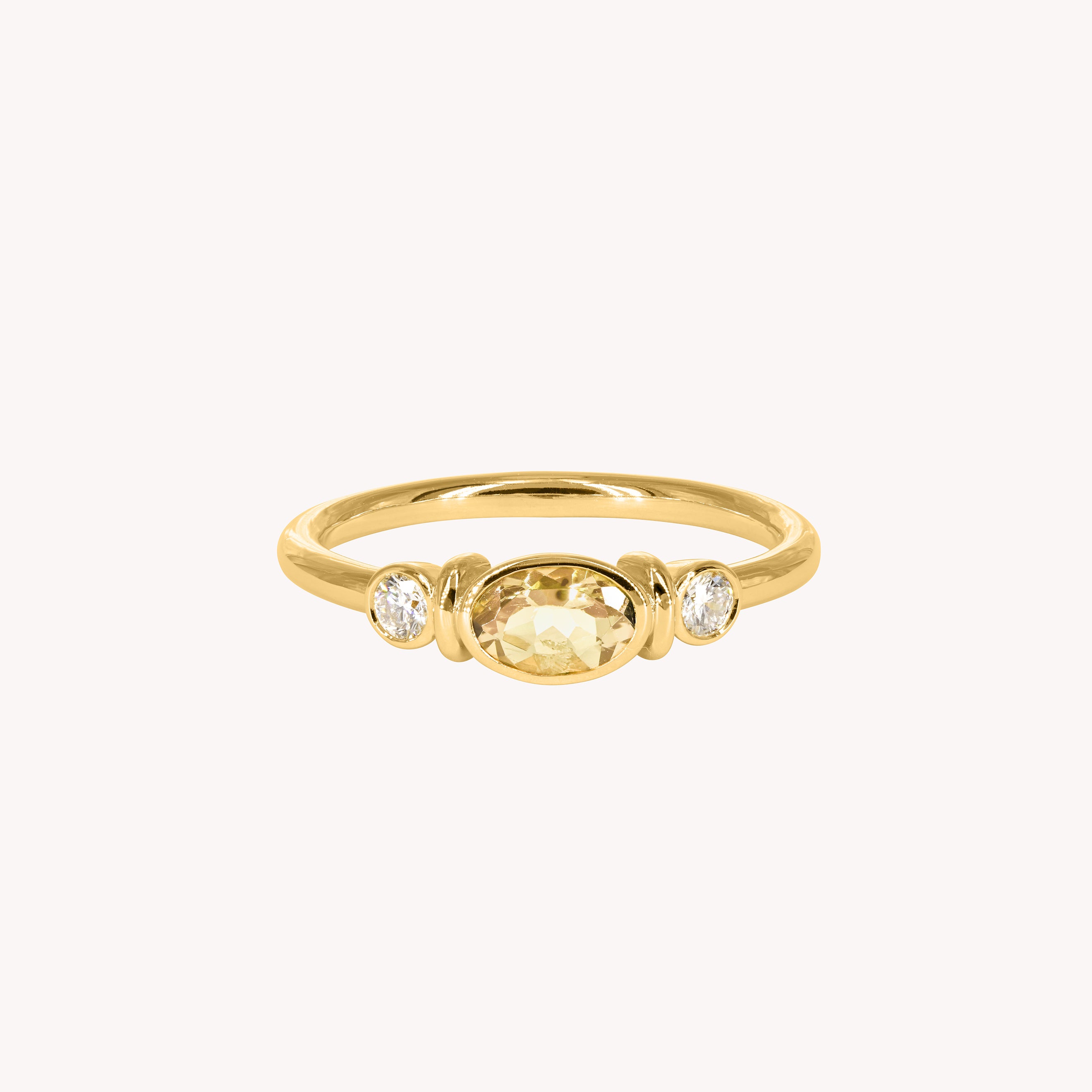 Bague Épaulée Jaune Valentine