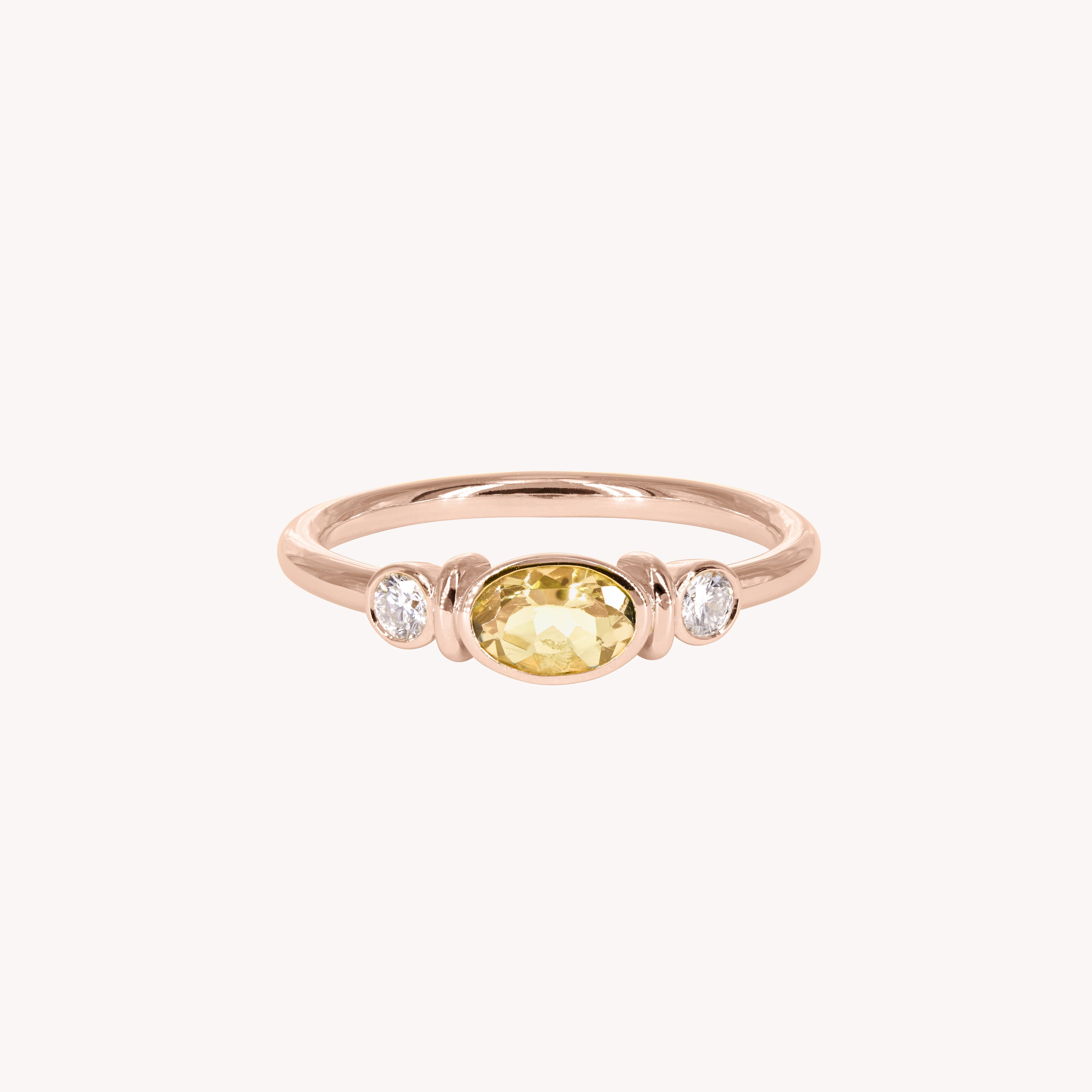 Bague Épaulée Jaune Valentine