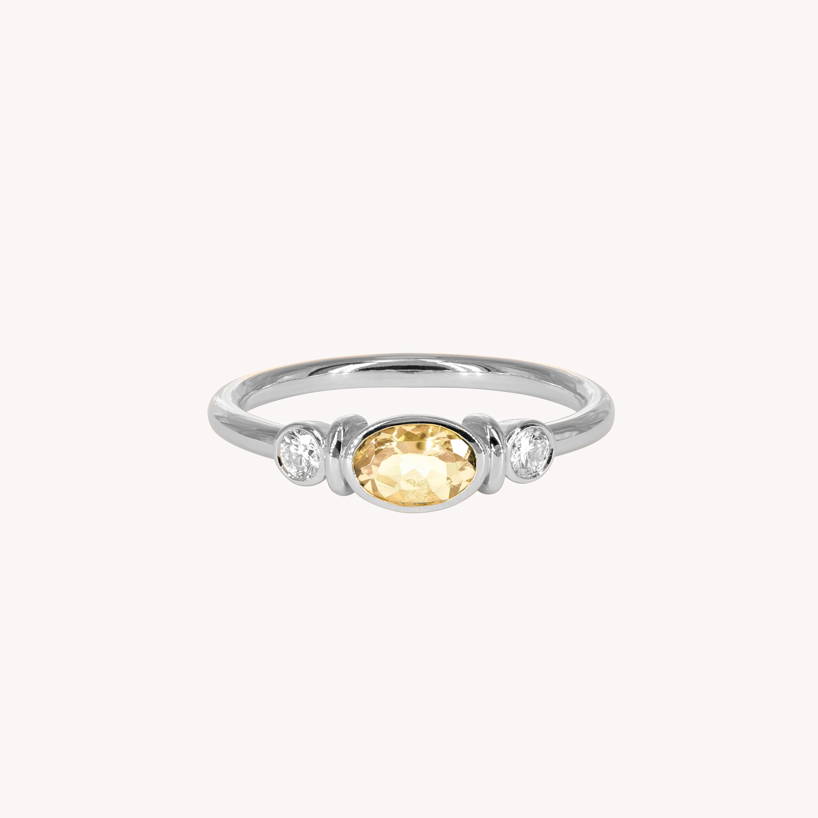 Bague Épaulée Jaune Valentine