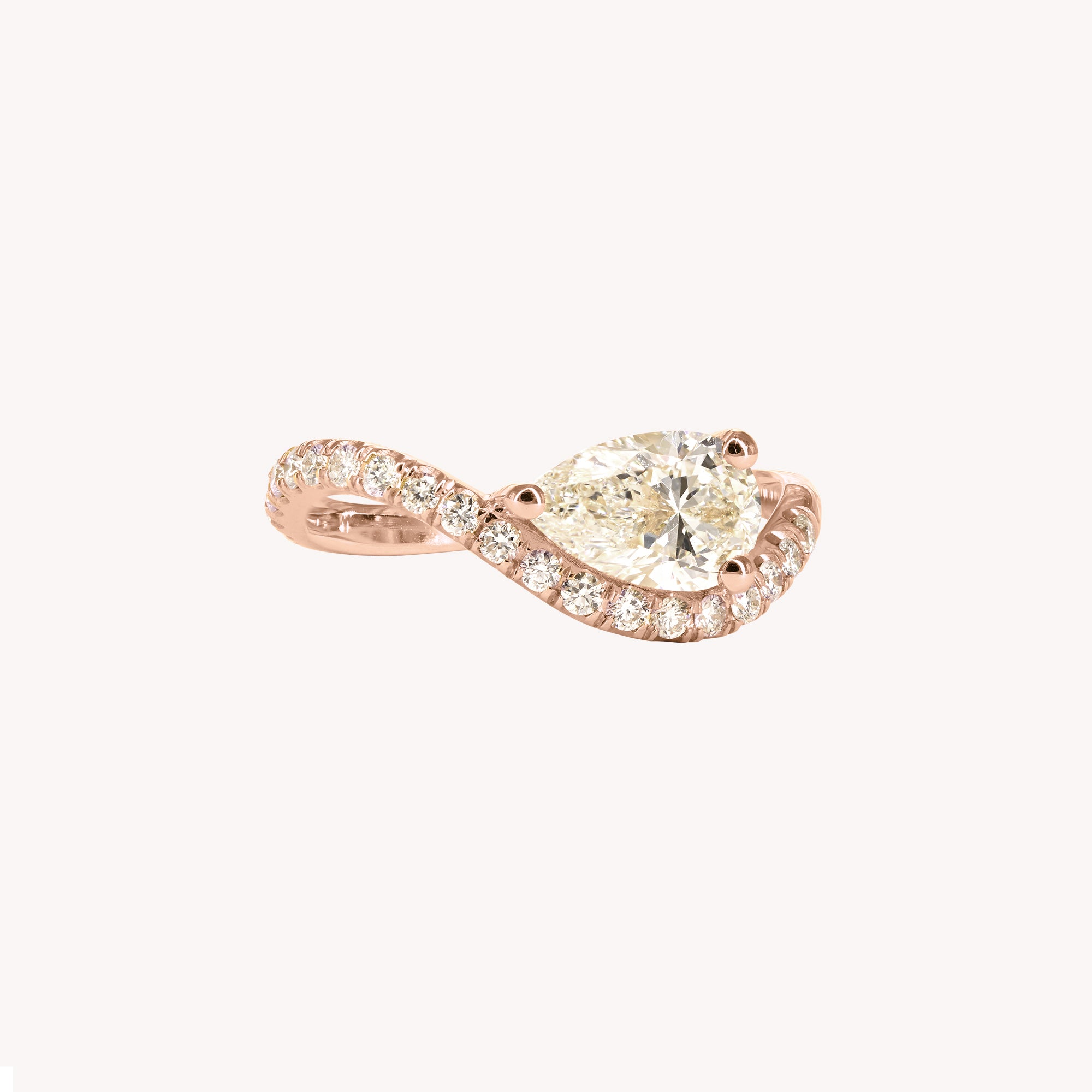 Bague de fiançailles - Solitaire Diamant Poire