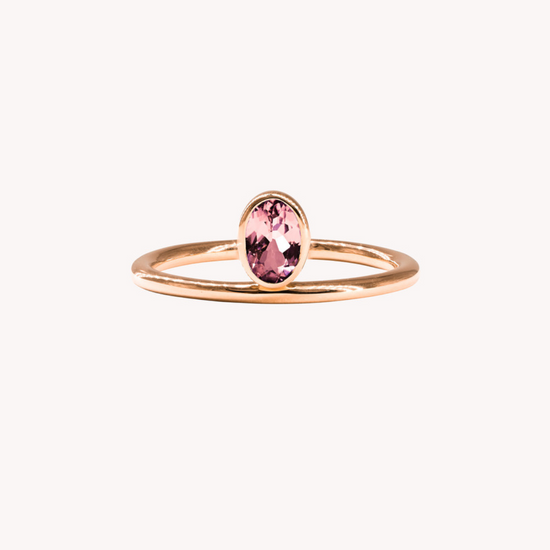 Pink Off-center Valentine Ring