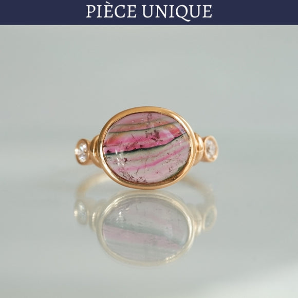 Bague Bianca Toumaline Watermelon
