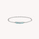 Bague chaine topazes iris or blanc