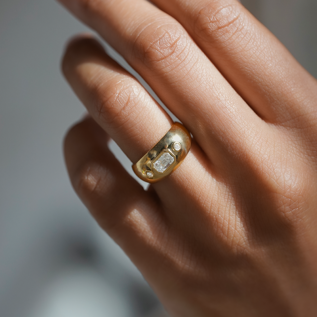 Bague Edith piece unique diamant douze paris
