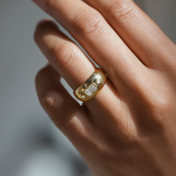 Bague Edith piece unique diamant douze paris