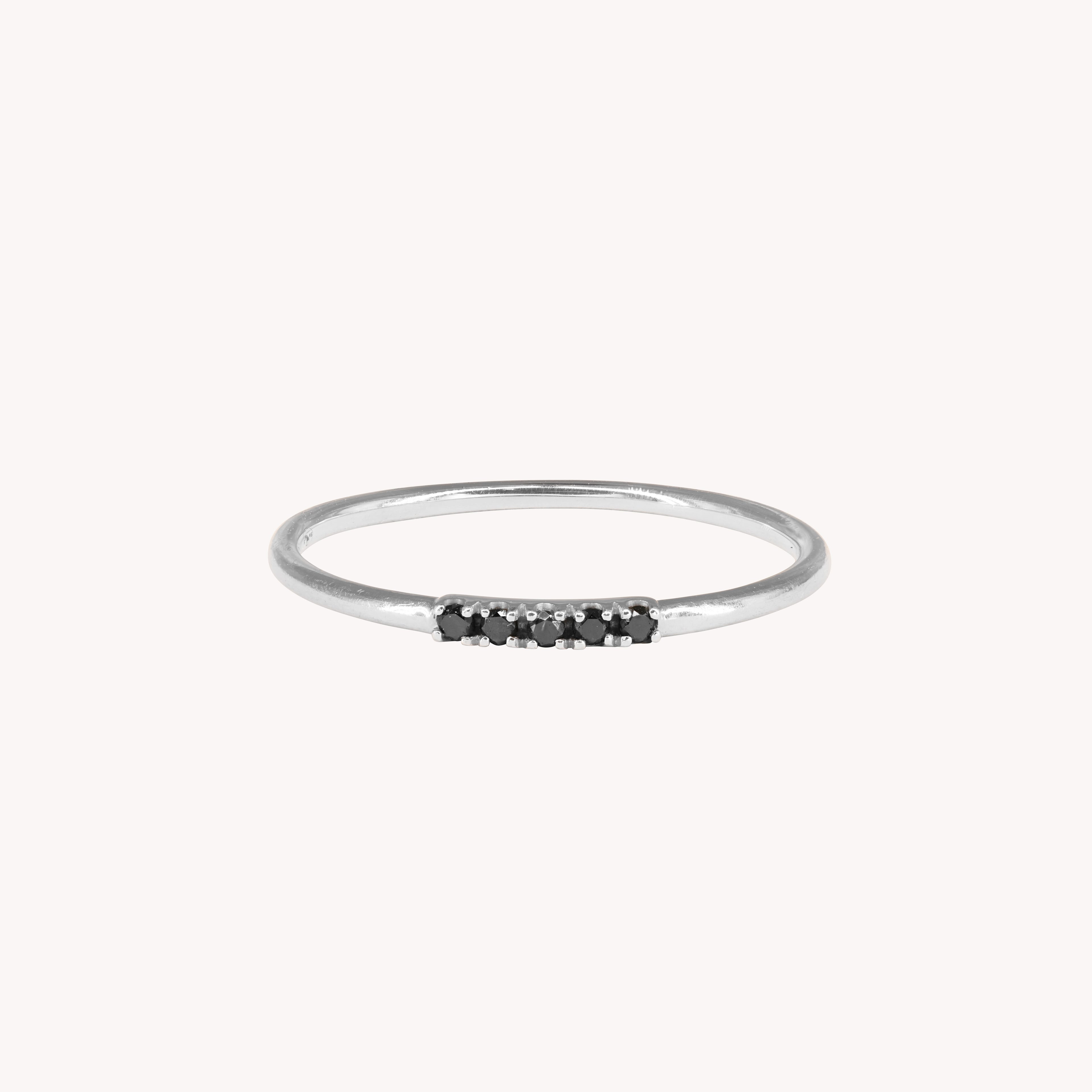 Iris Black Diamond Ring