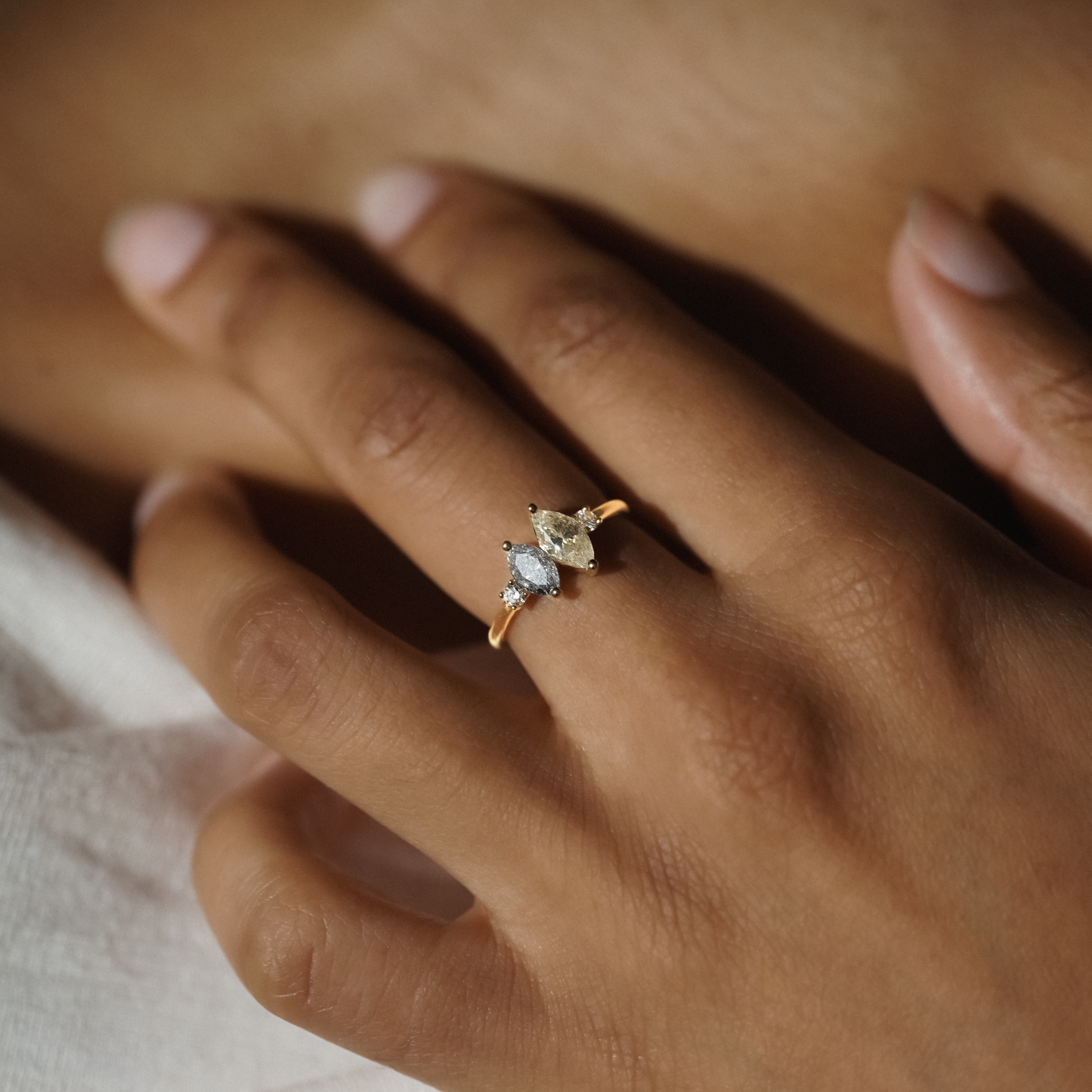 Bague Luna I - piece unique diamant douze paris