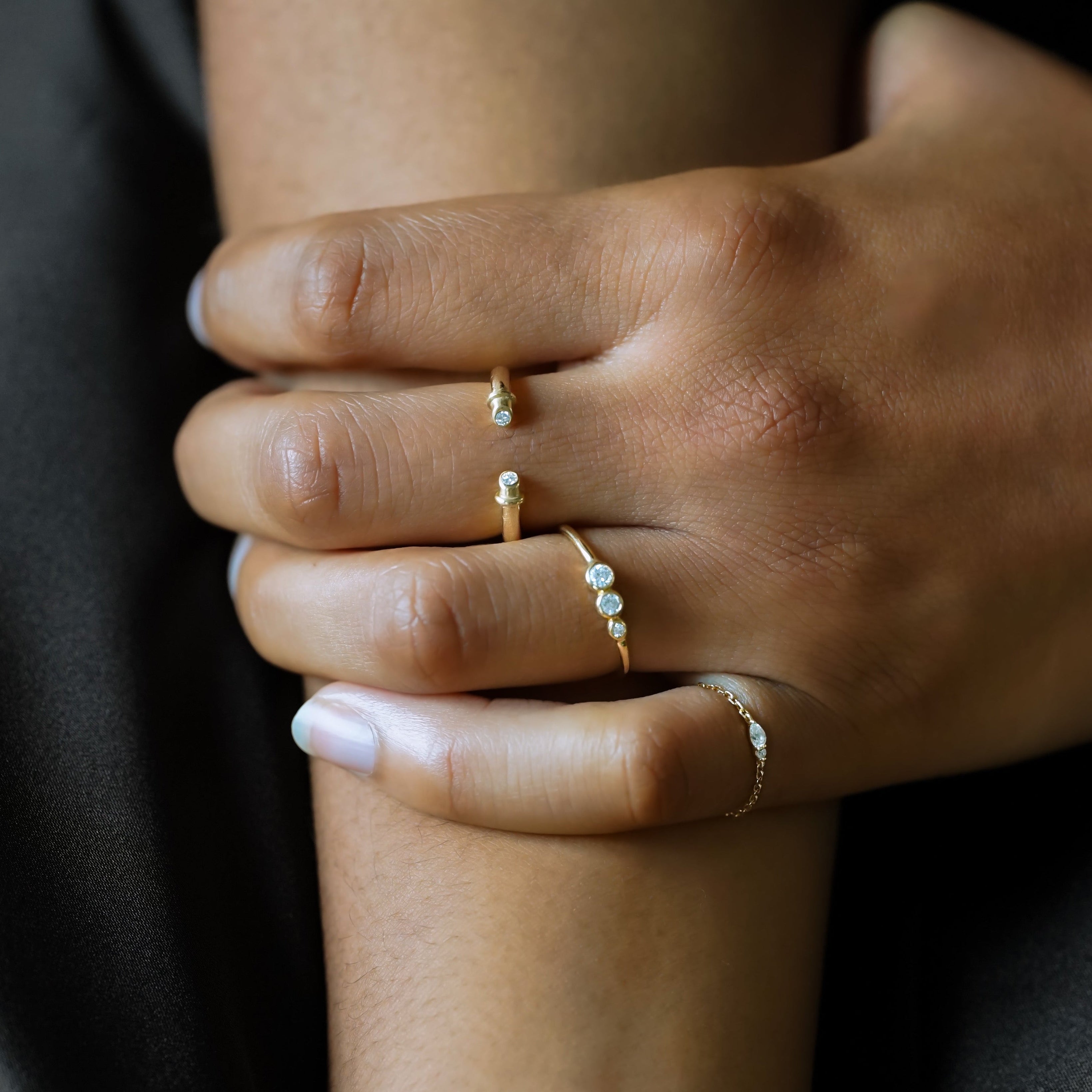 Bague ajourée Valentine-Bague Lorène-Bague chaîne poire Iris