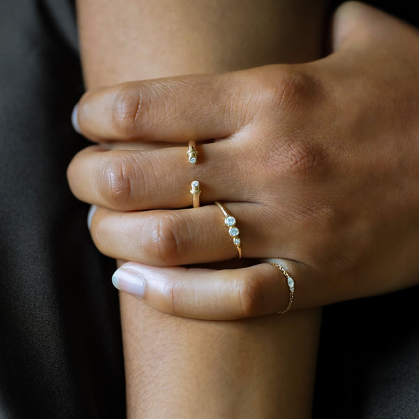 Bague ajourée Valentine-Bague Lorène-Bague chaîne poire Iris