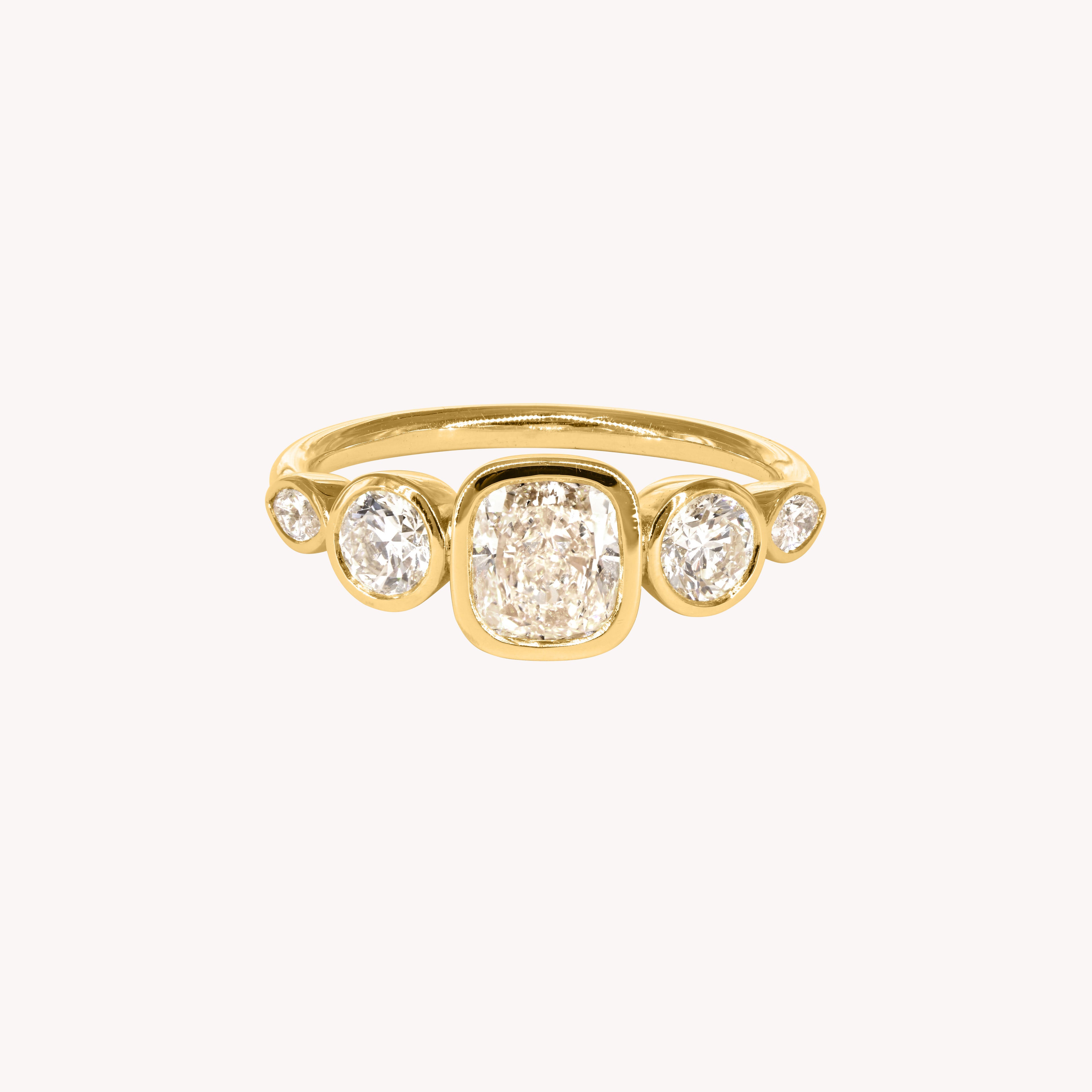 Bague composition coussin