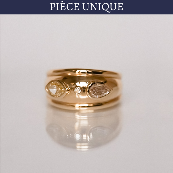 Bague pièce unique diamants Sofia