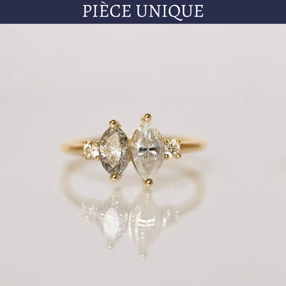 Bague piece unique diamants Luna