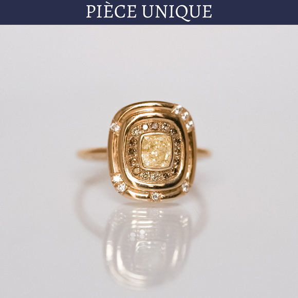 Bague piece unique diamants eleonore 