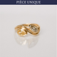 Bague piece unique diamants vague Solange