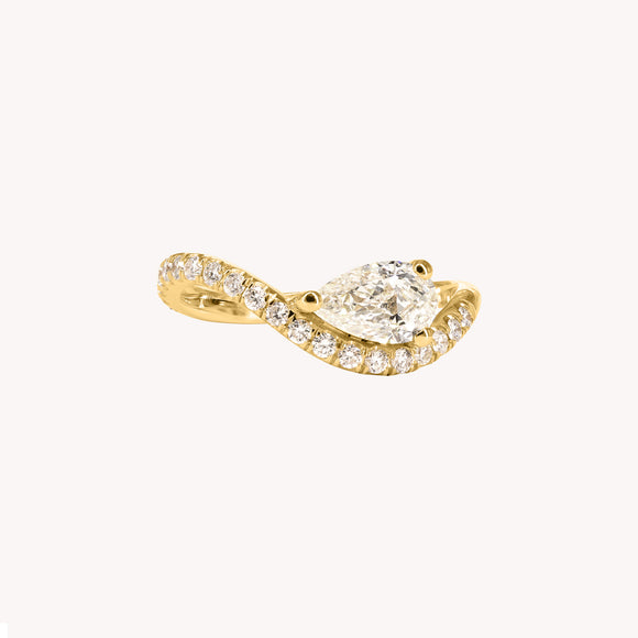 Bague vague poire Diamant 0.7 carat