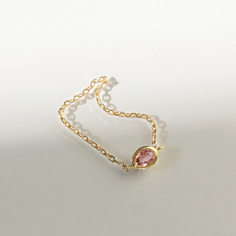 Bague Chaîne Valentine Rose