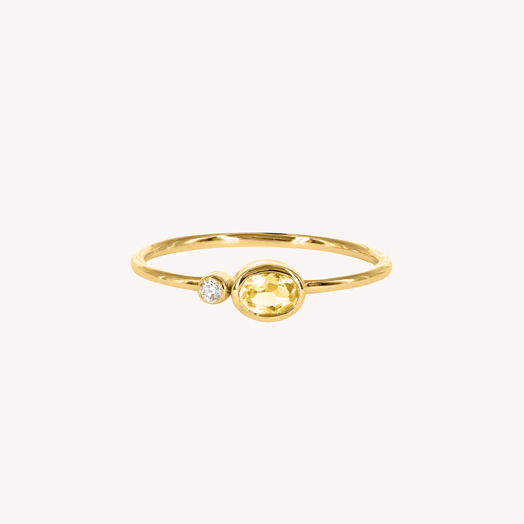 Bague Duo Jaune Valentine