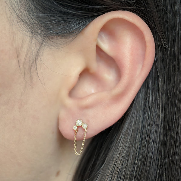 Boucle d'oreille Chaîne Lorène