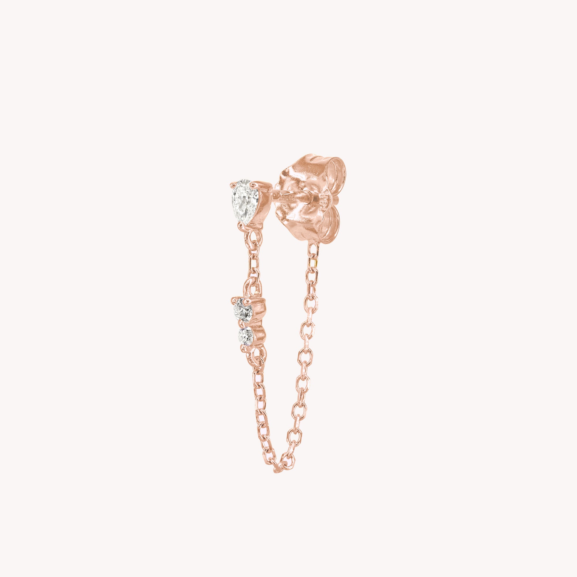 Iris Pear Chain Earring