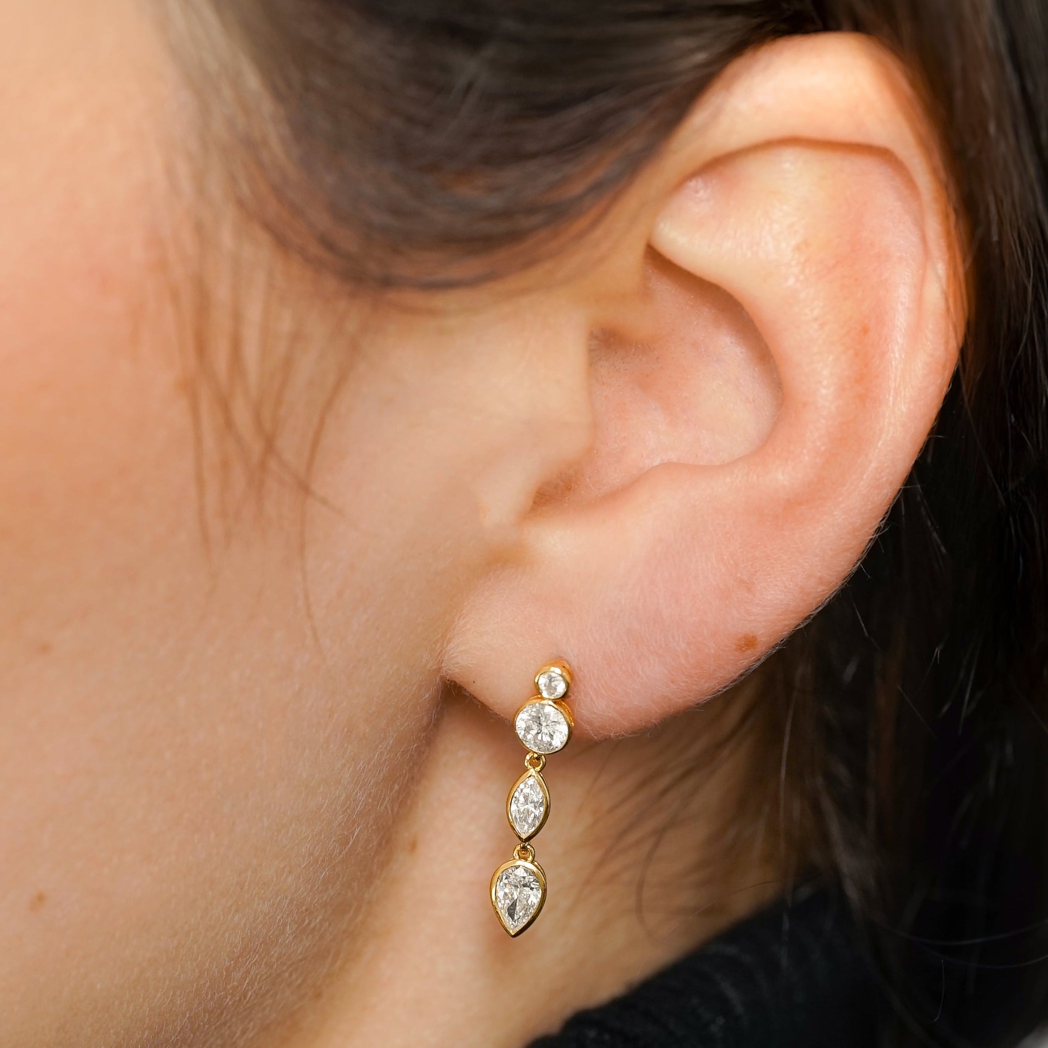Composition Moon Earrings