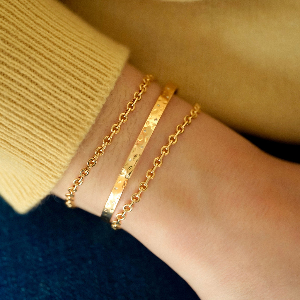 Bracelet Lentille-jonc etoile Moon