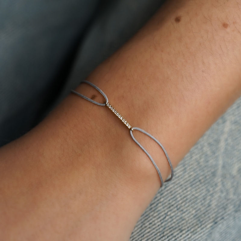 Bracelet Cordon Diamants Blancs Iris