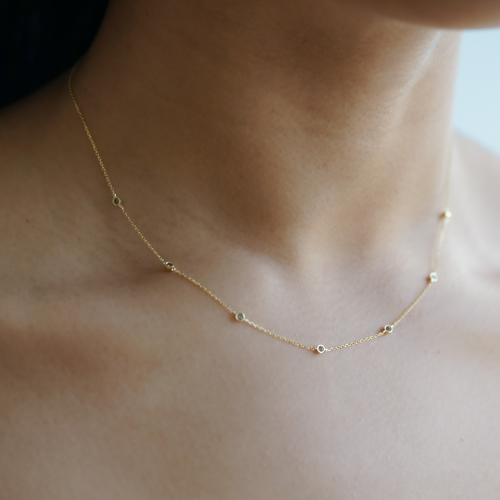 Collier Alba Diamants Bruns