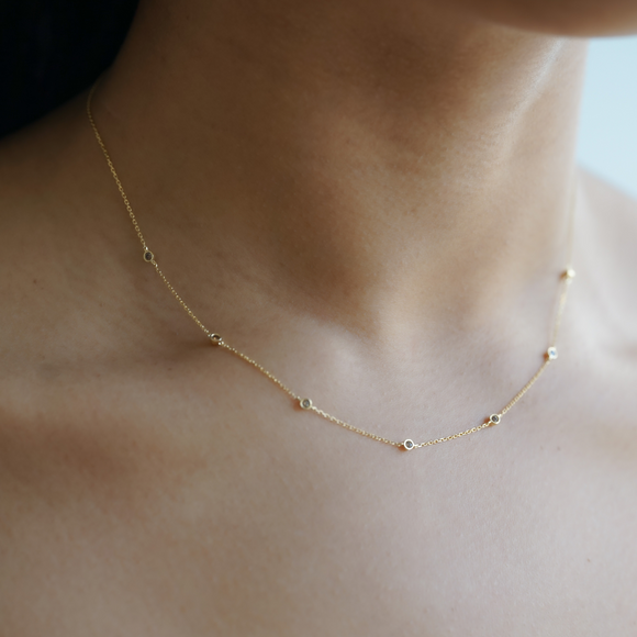 Collier Alba Diamants Bruns