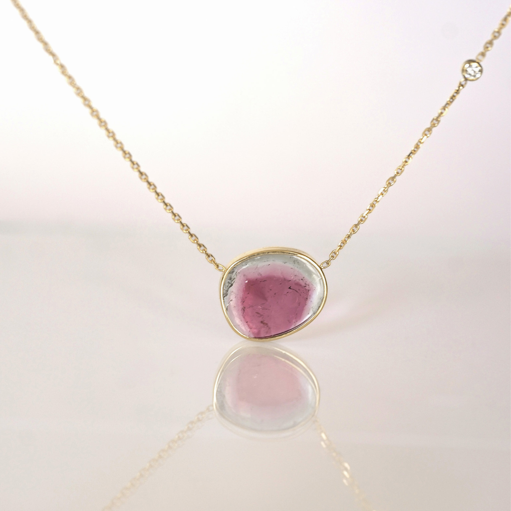 Collier Tourmaline Watermelon