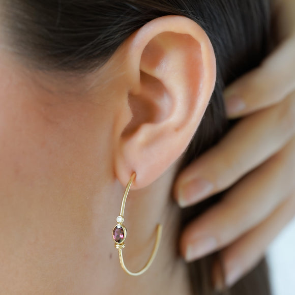 Creoles Tourmaline Rose Valentine