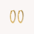 Iris White Diamond Hoop Earrings