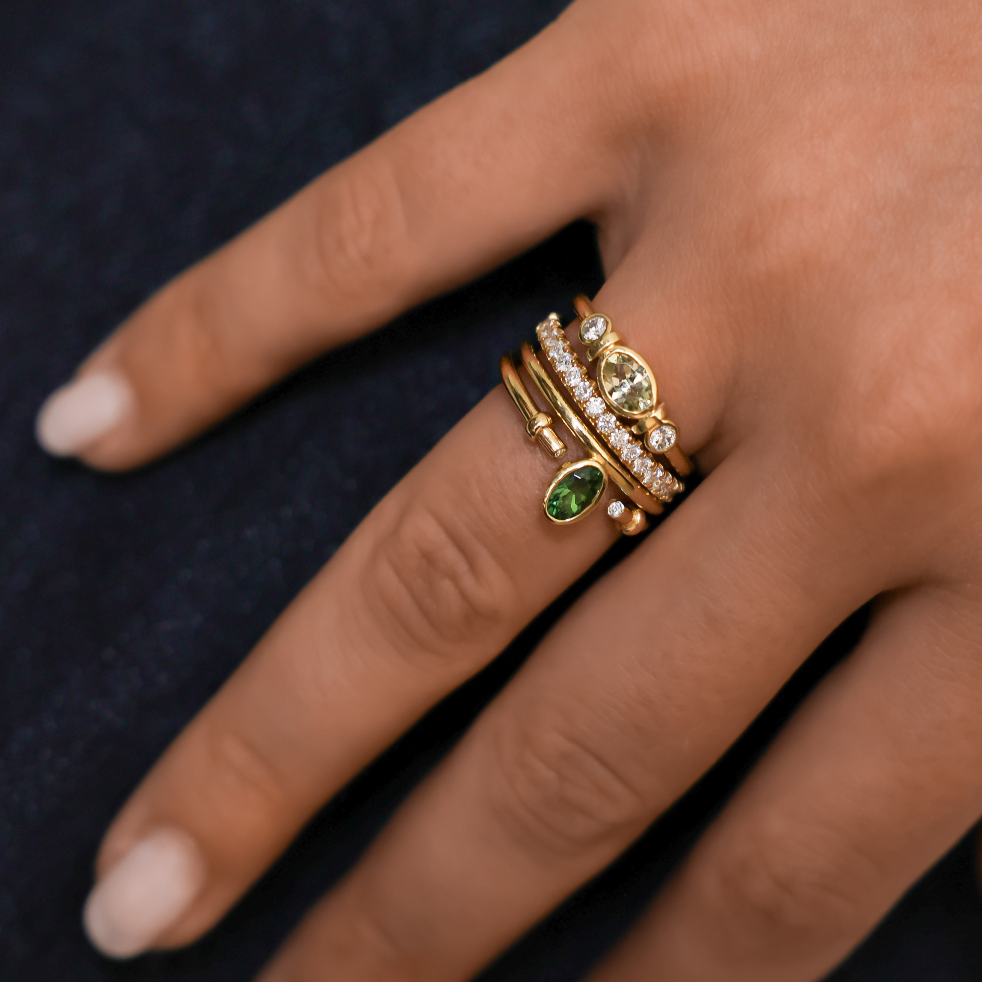 Bague Épaulée Jaune Valentine