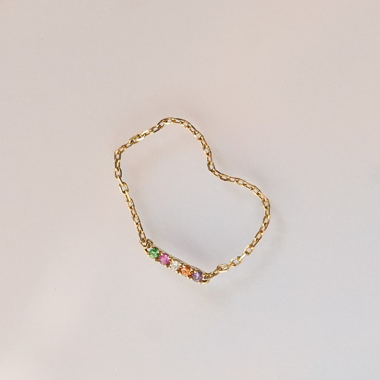Bague Iris Chaîne Multicolore