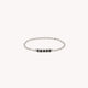 Bague chaine iris diamants noirs or blanc