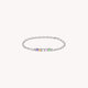 Bague chaine iris multicolore or blanc
