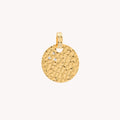 Medaille-moon-martelee-Or jaune