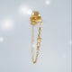 boucle d'oreille chaine poire iris