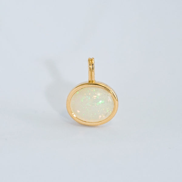 Pendentif Unique - Opale Blanche