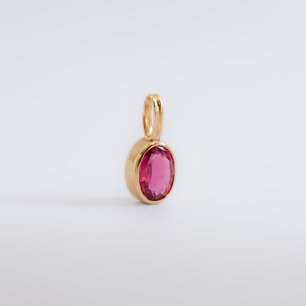 Pendentif Tourmaline Rose Fuchsia