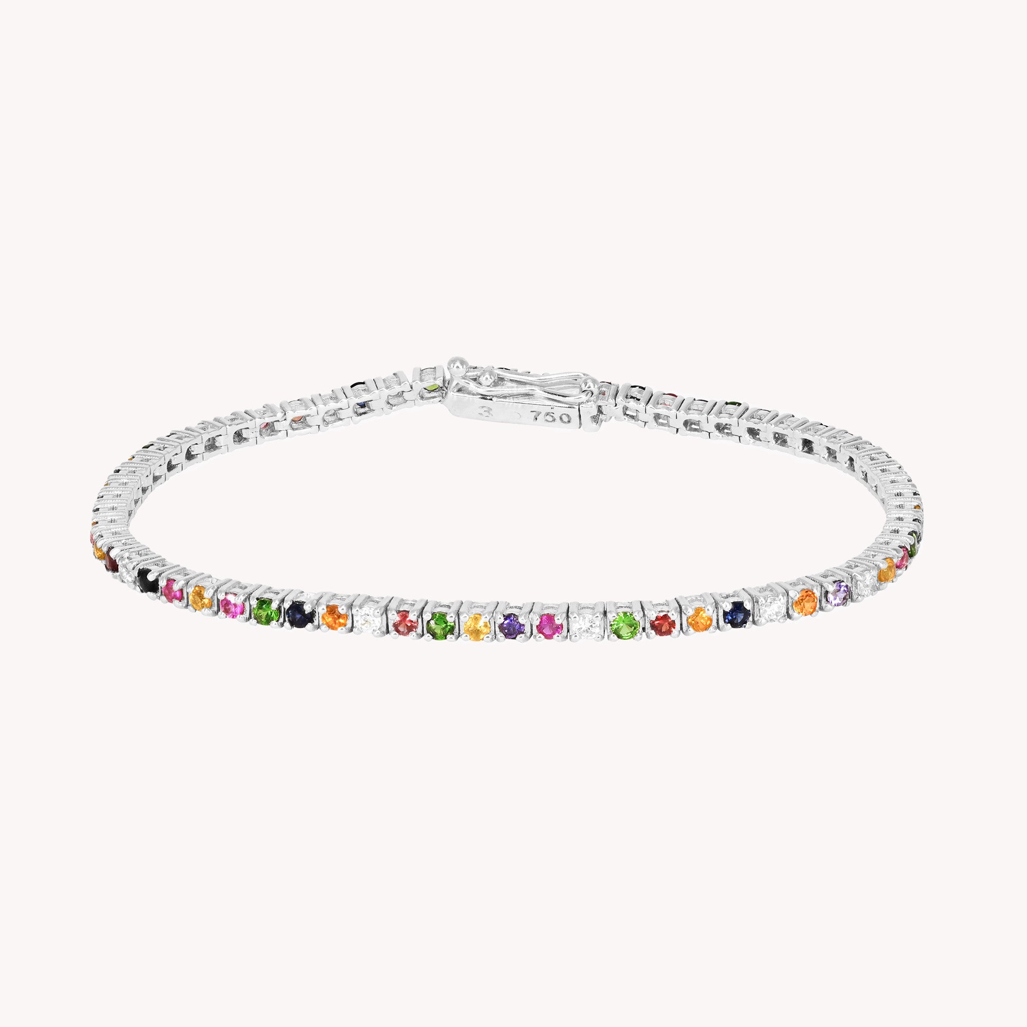 Bracelet IKITA Bouclier Strass Multicolore - 2cm De Large, Neuf Sans Emballage