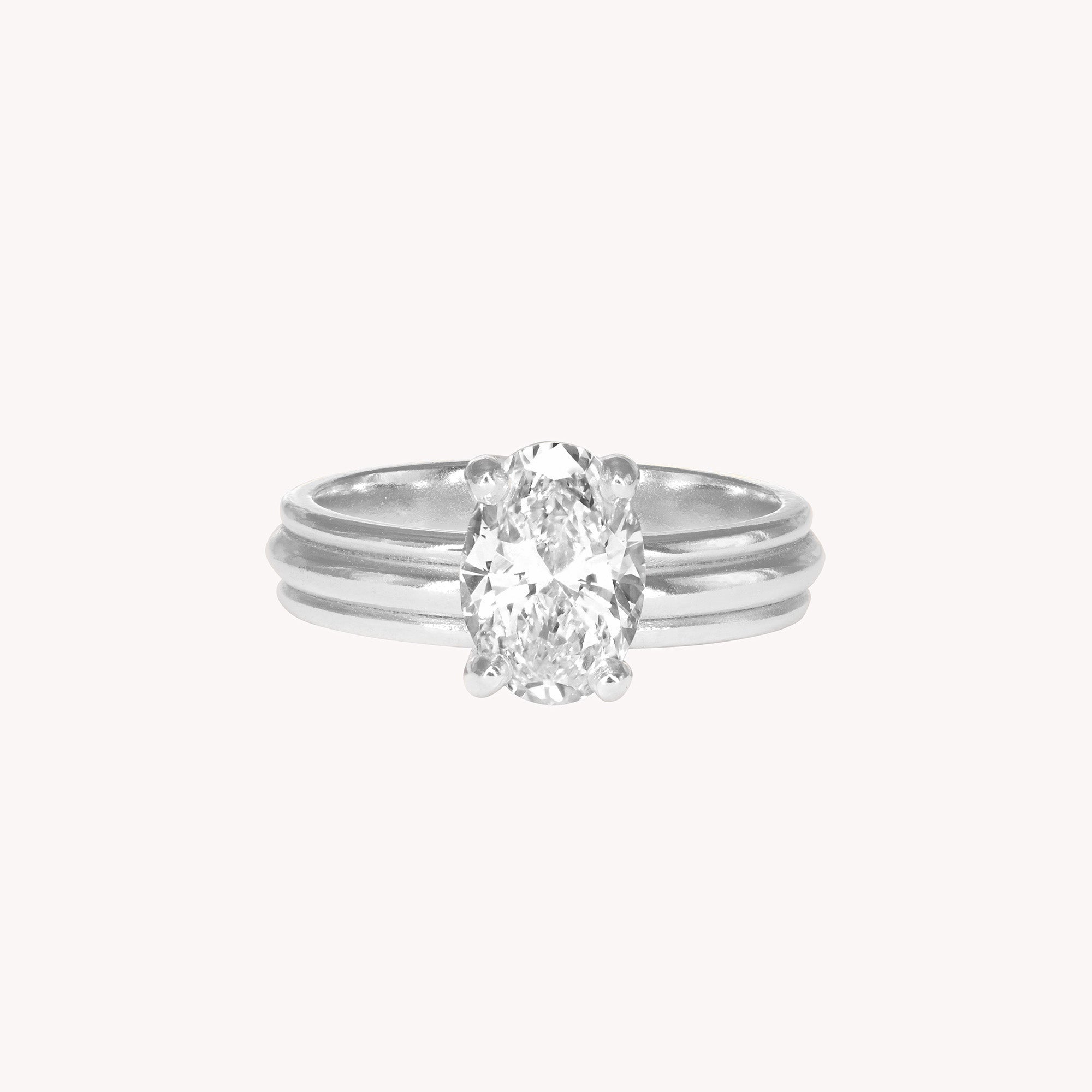 Engagement Ring - Oval Diamond Solitaire