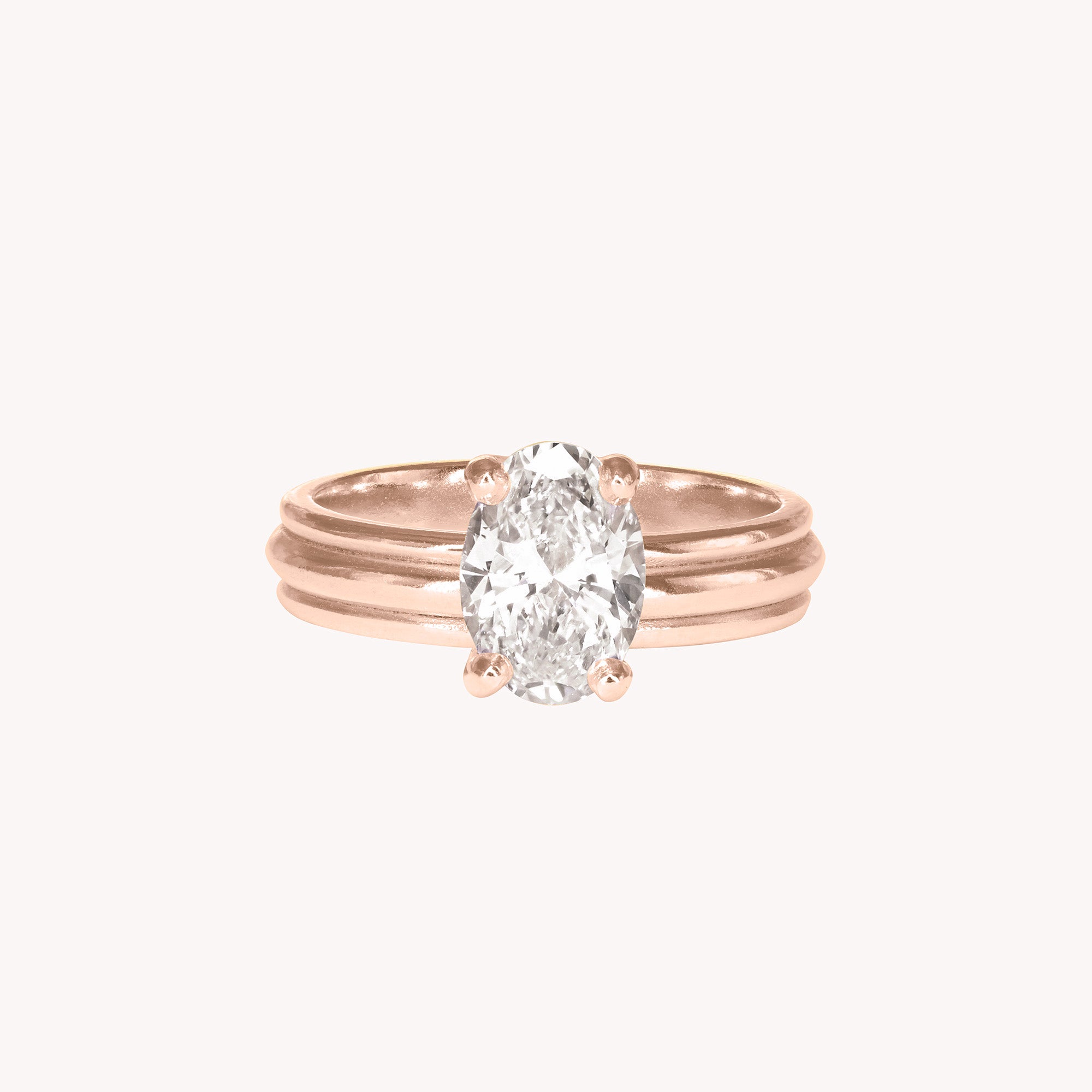 Engagement Ring - Oval Diamond Solitaire