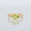 Solitaire Peridot Poire