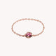 Bague chaine rose Valentine en or rose
