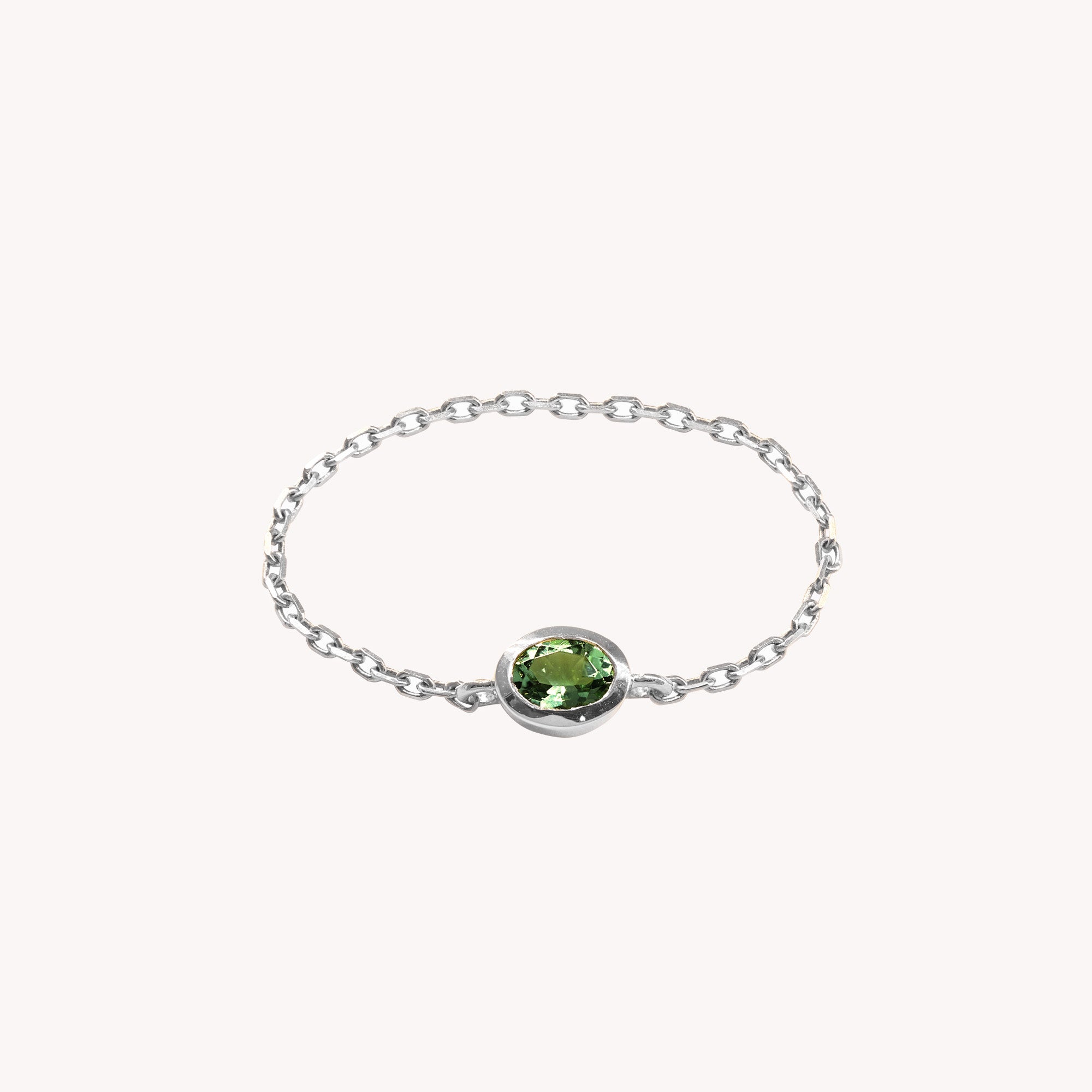 Bague Chaîne Verte Valentine