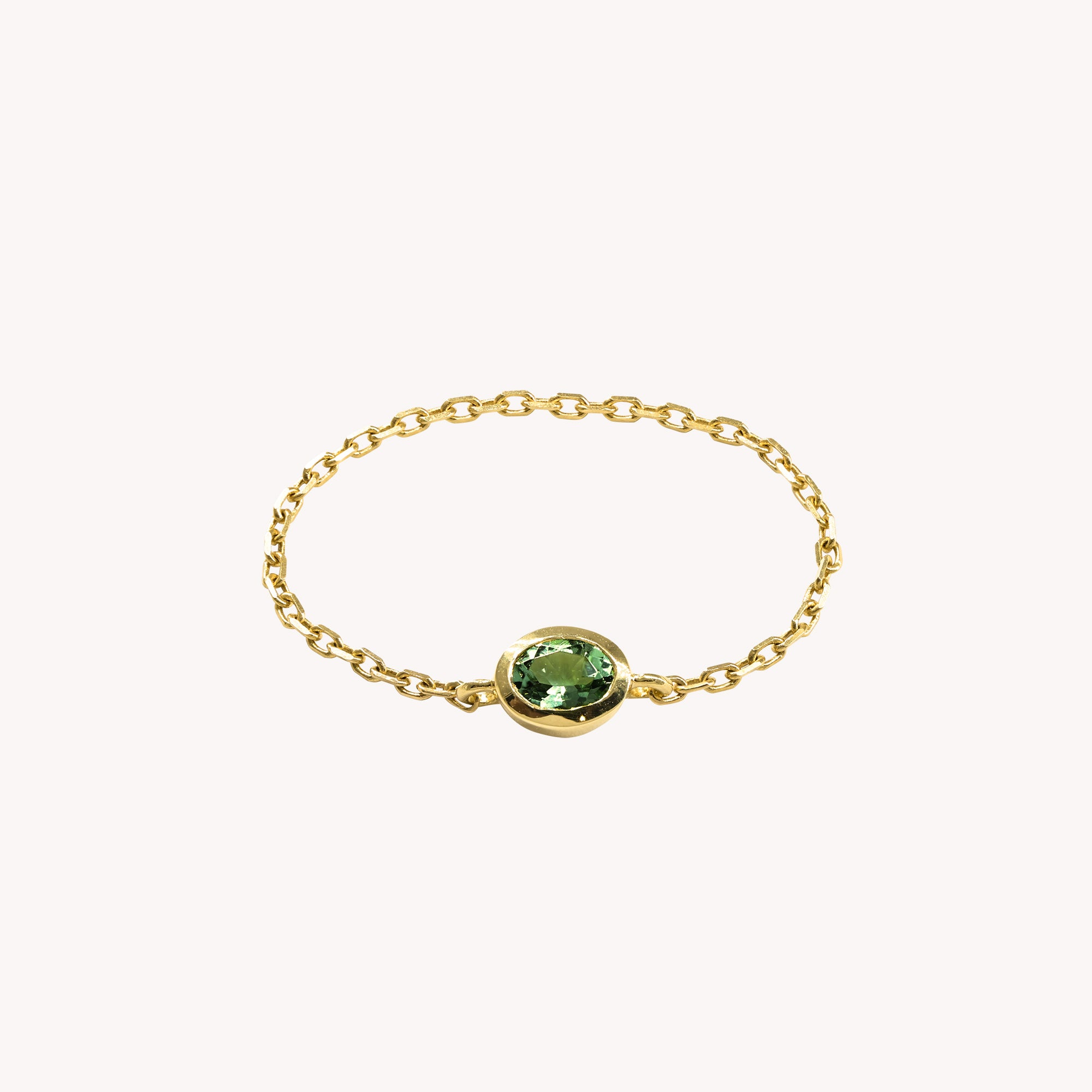 Bague Chaîne Verte Valentine