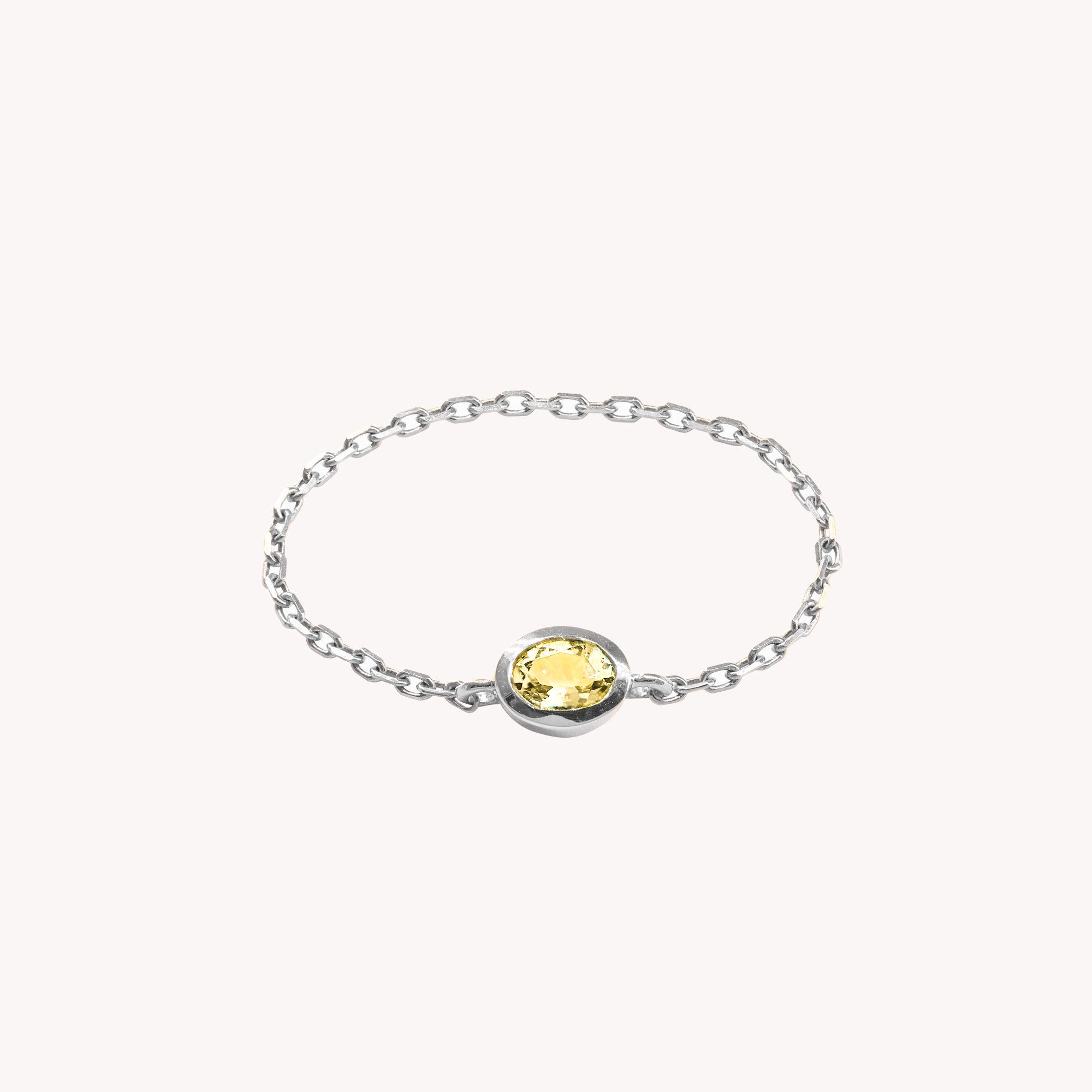 Bague Chaîne Jaune Valentine