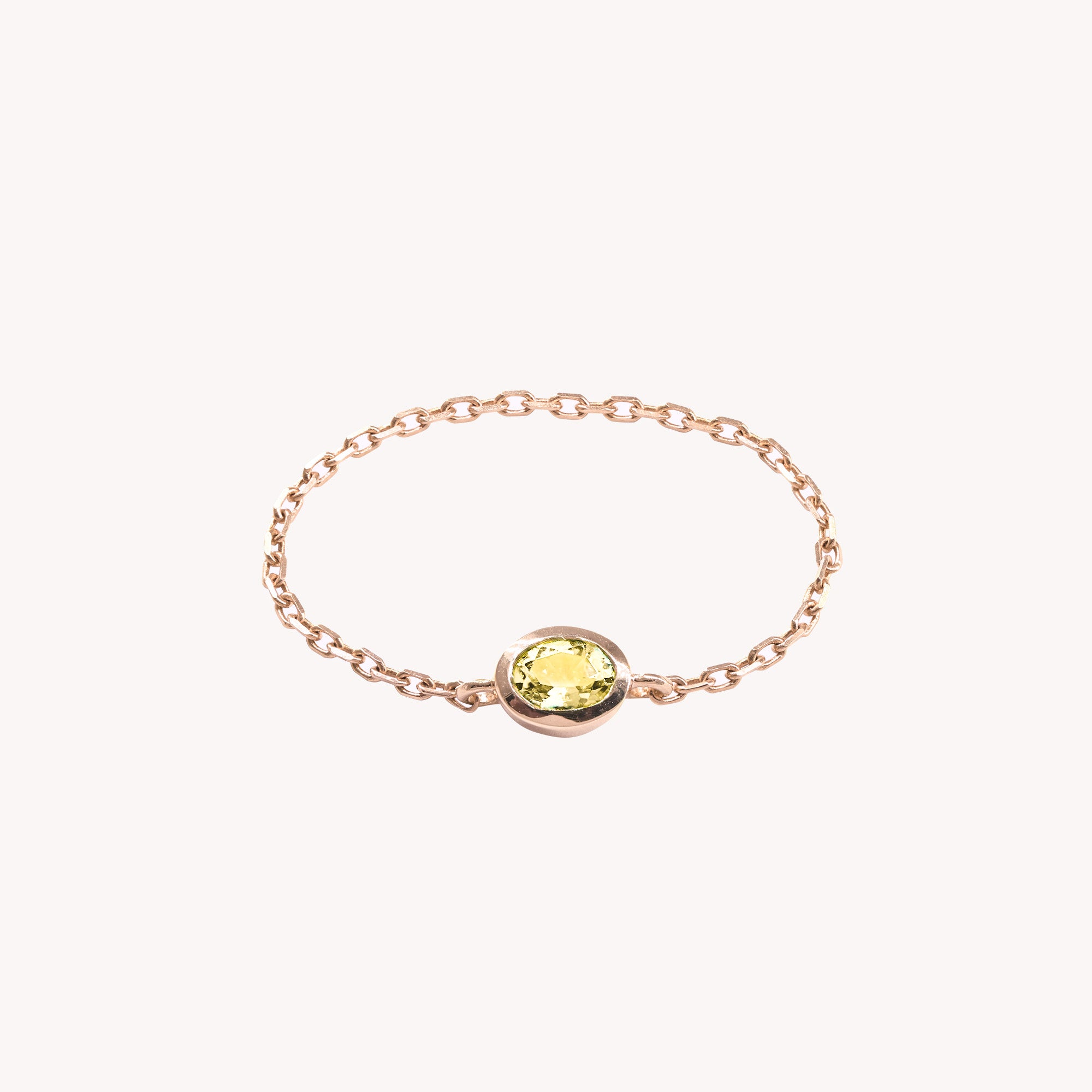 Bague Chaîne Jaune Valentine