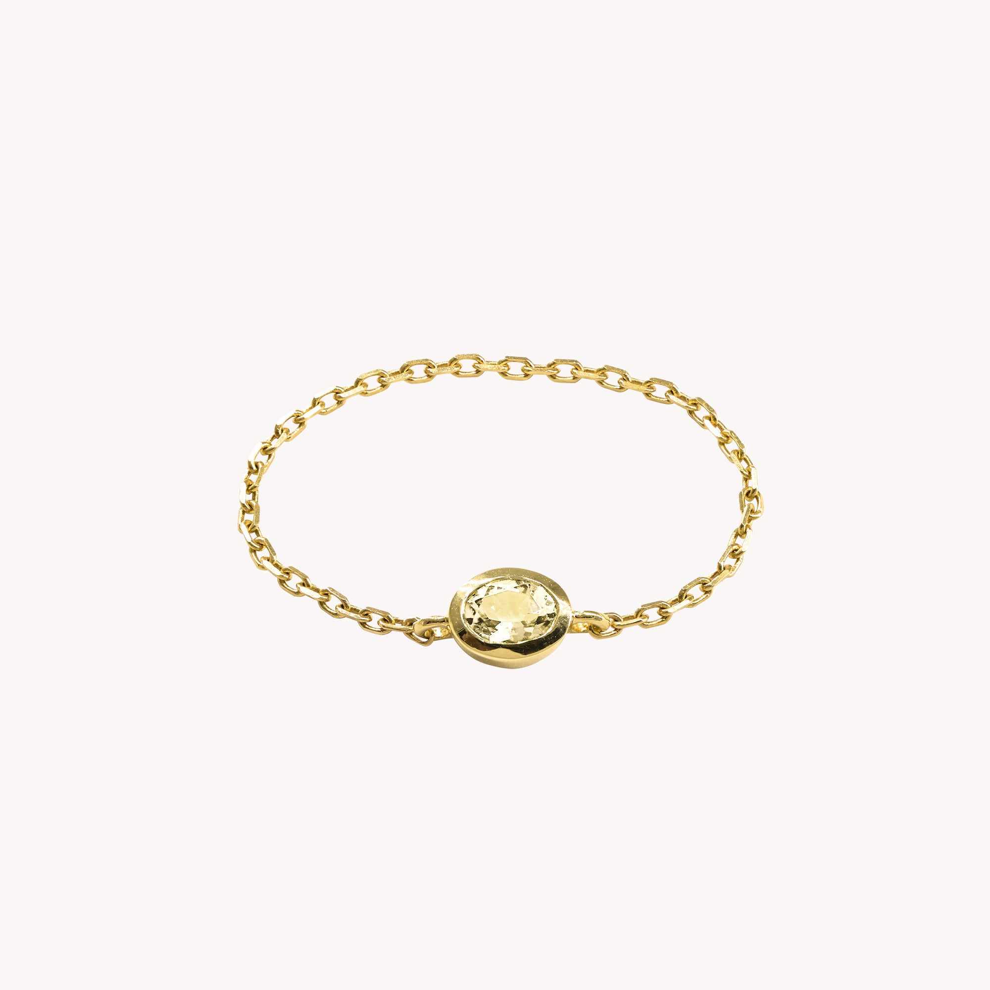 Bague Chaîne Jaune Valentine