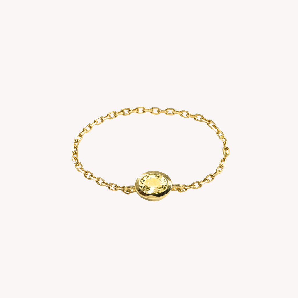 Bague Chaîne Jaune Valentine